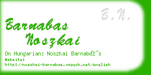 barnabas noszkai business card